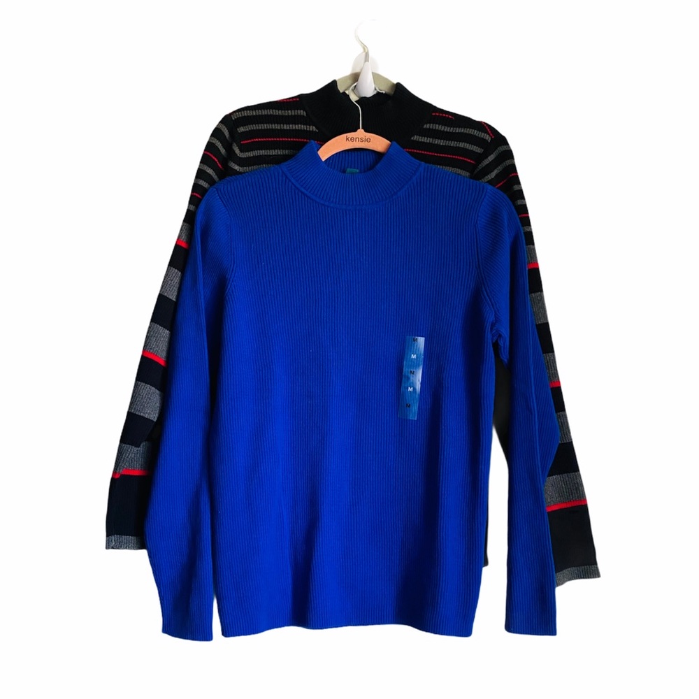 Karen Scott Bundle Ribbed Knit Sweater Tops